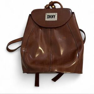 SOLD DKNY Chestnut Leather Backpack